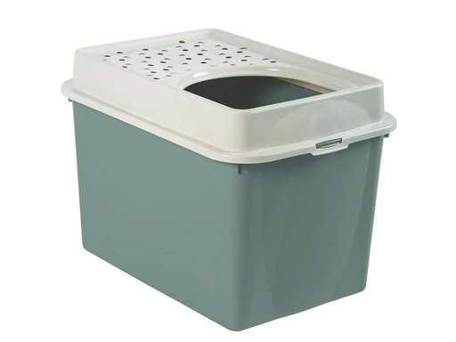 [90196101 1265727] Rotho Katzentoilette Berty Eco, Grün – Sand