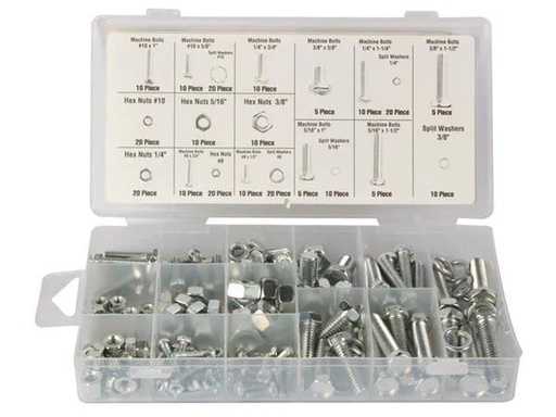 [90029455 326941] Perel Muttern-Schrauben-Set HAS06 240-teilig