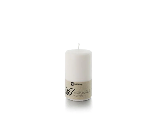 [90196456 1273064] balthasar Zylinderkerze Swiss Natural Candle 12 x 6 cm Weiss