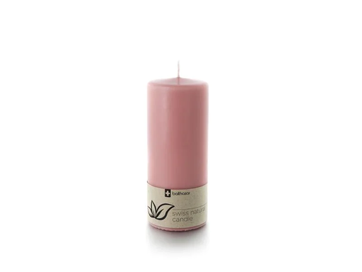 [90196458 1273075] balthasar Zylinderkerze Swiss Natural Candle 19 x 8 cm Rosa