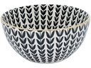 Kadastar Schale Metropolitan Leaves 15 cm, Schwarz/Weiss
