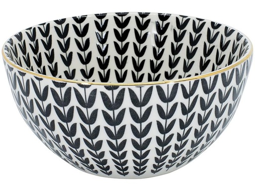 [90196492 1271579] Kadastar Schale Metropolitan Leaves 15 cm, Schwarz/Weiss