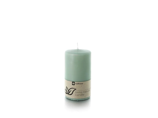 [90196509 1273068] balthasar Zylinderkerze Swiss Natural Candle 12 x 6 cm Türkis