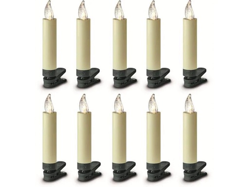 [90196580 1123542] Lumix LED Baumkerze Basic Mini, Elfenbein, 10 Stück