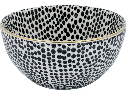 [90196607 1271581] Kadastar Schale Metropolitan Dots 15 cm, Schwarz/Weiss