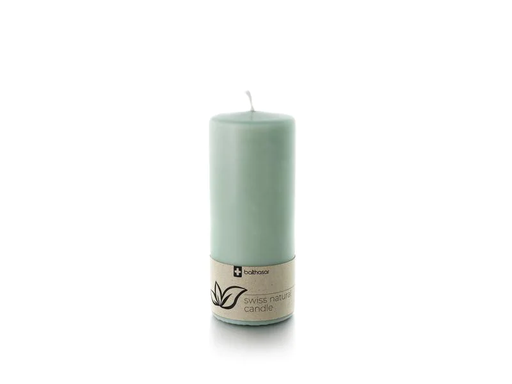 [90196736 1273078] balthasar Zylinderkerze Swiss Natural Candle 19 x 8 cm Türkis