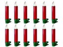Lumix LED Baumkerze SuperLight Mini, Rot, 12er-Starter Set
