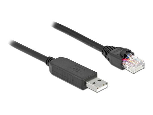 [90197575 1267707] Delock Konsolenkabel USB-A zu RS-232 RJ45, 25 cm