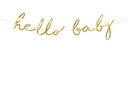 Partydeco Girlande Hello Baby 0.7 m, Gold