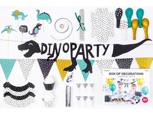 [90197800 1269824] Partydeco Partyset Dino Party 10-teilig, Mehfarbig