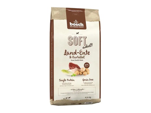 [90197821 1265855] Bosch Tiernahrung Halbfeuchtfutter Soft Adult, Landente &amp; Kartoffel, 12.5 kg
