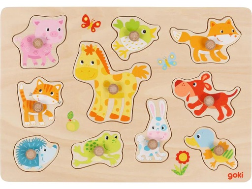 [90198018 1277223] Goki Steckpuzzle Tierkinder