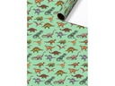 Stewo Geschenkpapier Saurus 1 Stück, Grün, 70 cm x 2 m