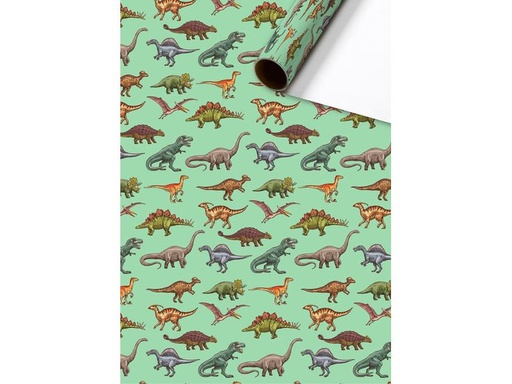 [90030039 1138948] Stewo Geschenkpapier Saurus 1 Stück, Grün, 70 cm x 2 m