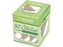 Z-Design Sticker auf Rolle Geschenk 50 Stück Braun/Weiss
