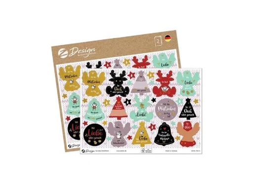[90198576 1273140] Z-Design Motivsticker Christmas für dich A5 2 Stück Mehrfarbig