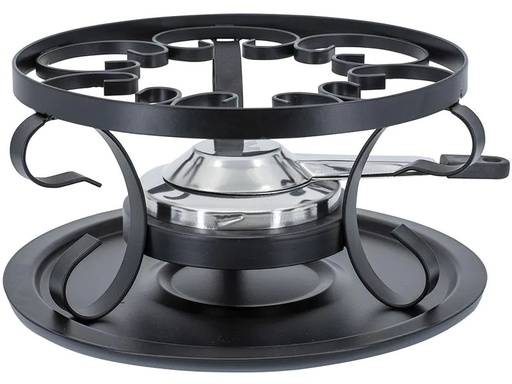 [90198919 1265628] Kadastar Fondue-Rechaud Traditional Ø 21 cm, Schwarz/Silber