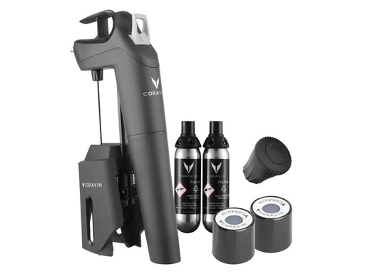 [90199405 1271337] Coravin Weinausgiesser Timeless Three + 1 Stück, Schwarz