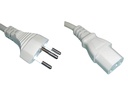 Diggelmann Netzkabel 5 m C13 - T12, Weiss