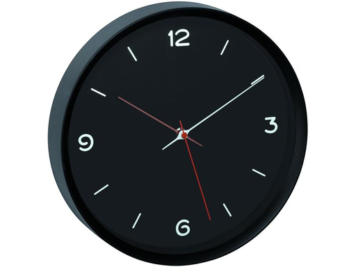 [90199465 1212618] TFA Dostmann Wanduhr Analog Schwarz, Ø 30.9 cm