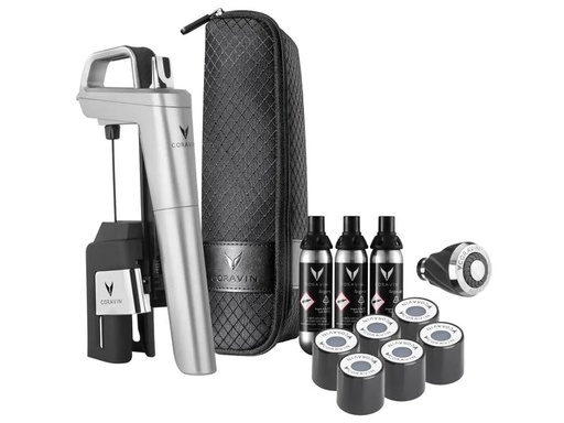 [90199481 1271339] Coravin Weinausgiesser Timeless Six+ 1 Stück, Silber