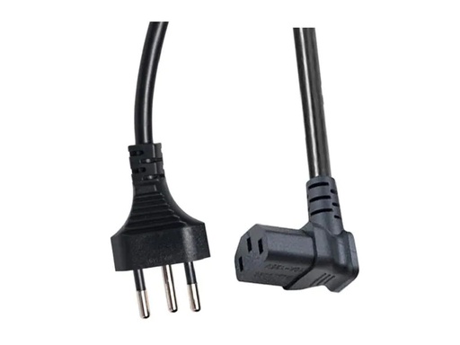 [90199792 1276374] Diggelmann Netzkabel 2 m C13 - T12, gewinkelt nach oben