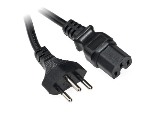 [90199872 1276402] Diggelmann Netzkabel 1 m C15 - T12, Schwarz