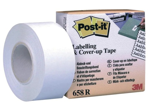 [90030522 962504] Post-it Beschriftungsband Post-it 25.4 mm x 17.7 m, Weiss
