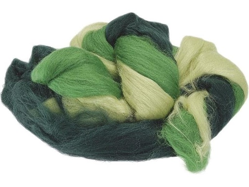 [90030547 1101973] Heyda Filzwolle 3-Strang-Mix 50 g, Grün/Hellgrün