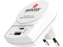 SKROSS USB-Wandladegerät Euro, USB-A / USB-C, 27 W, Weiss