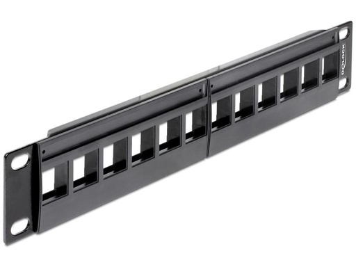 [90200709 1270349] Delock Patchpanel Keystone 12-Port 10 Rack
