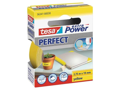 [90200768 1281754] tesa Klebeband extra Power Perfect 19 mm x 2.75 m, Gelb