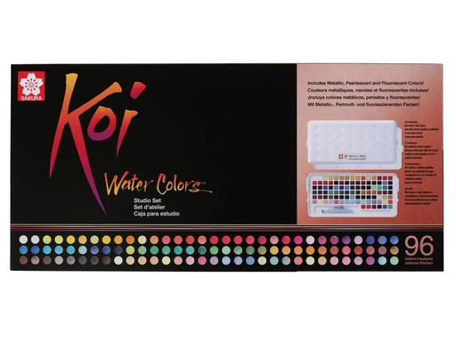 [90200867 1283199] Talens Aquarellfarbe Koi Studio Set 96 Näpfchen, Mehrfarbig
