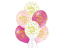 Belbal Luftballon Baby Girl Dots Rosa/Weiss, Ø 30 cm, 50 Stück