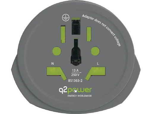 [90200983 1278946] Q2Power Country-Reiseadapter World-EU