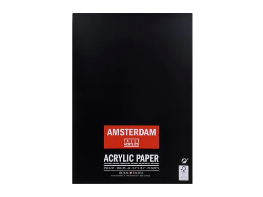 [90201005 1283181] Amsterdam Acrylpapier A4, 350 g/m², 20 Bögen