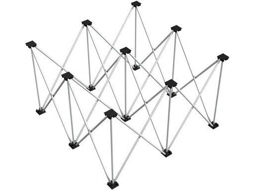 [90201009 1246178] Power Dynamics Spider D750 System-Faltfüsse 100 x 100 x 60 cm Aluminium