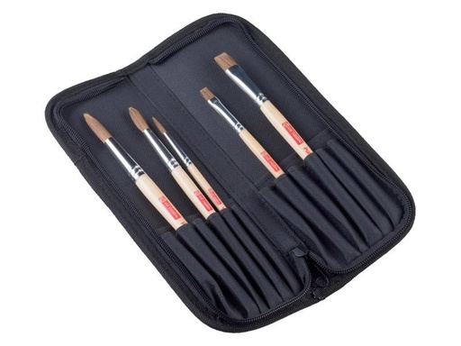 [90030763 997133] Talens Aquarellpinsel mit Organizer, 5 Stück