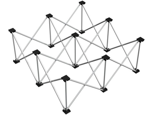 [90201178 1246177] Power Dynamics Spider D750 System-Faltfüsse 100 x 100 x 40 cm Aluminium