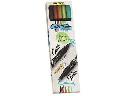 [90201305 1286371] Online Brushpen Callibrush Twin Handlettering Mehrfarbig, 5 Stück