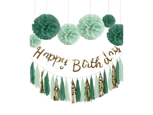 [90201620 1281746] I AM CREATIVE Girlande Birthday Gold/Mint