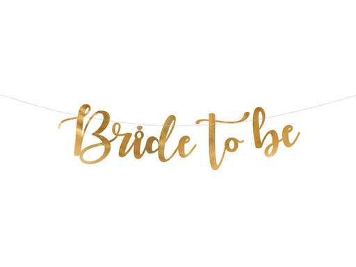 [90201684 1279841] Partydeco Girlande Bride to be 80 x 19 cm, Gold