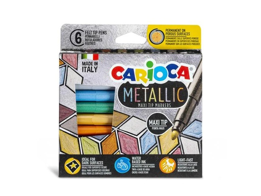 [90201742 1261235] Carioca Metallic E-6 Mehrfarbig