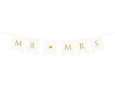 Partydeco Girlande Mr und Mrs 15 x 85 cm, Weiss