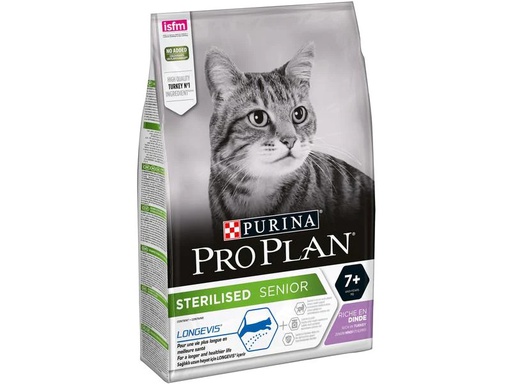 [90201794 1266598] Purina Pro Plan Trockenfutter Steril. Longevis Adult 7+ Truthahn 3 kg