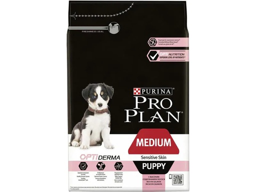 [90201861 1279497] Purina Pro Plan Trockenfutter M Puppy Sensitive Skin Lachs, 3 kg