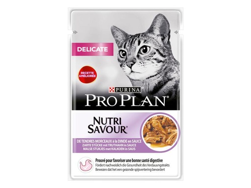 [90201865 1266600] Purina Pro Plan Nassfutter Delicate Truthahn, 26 x 85 g