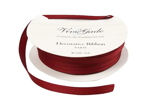 [90030919 1097741] Creativ Company Textilband 6 mm x15 m, Rot