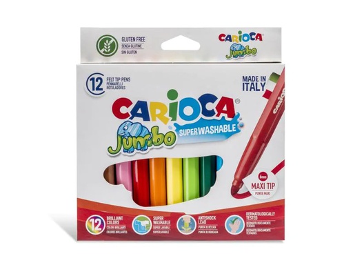 [90030987 722665] Carioca Jumbo Box 12 Stück, Mehrfarbig