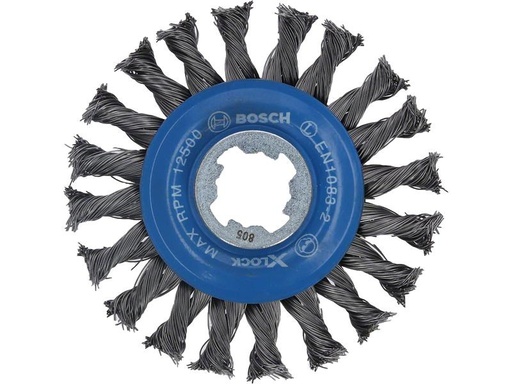 [90202588 1282754] Bosch Professional Scheibenbürste X-LOCK 115 mm, gezopfter Stahldraht